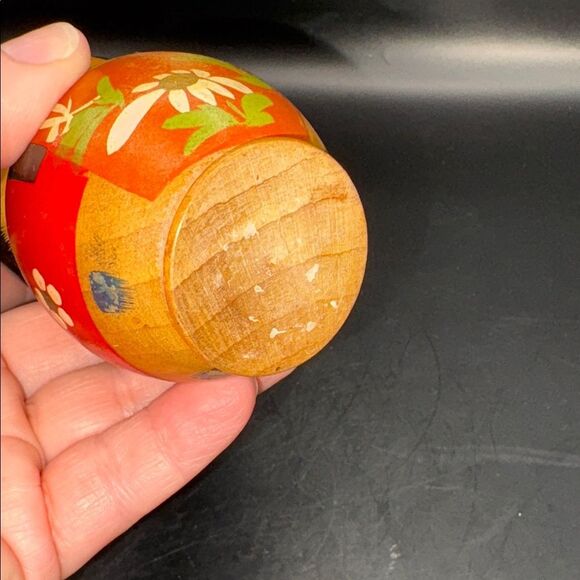 Colorful Wooden Kokeshi Doll - Picture 6 of 6